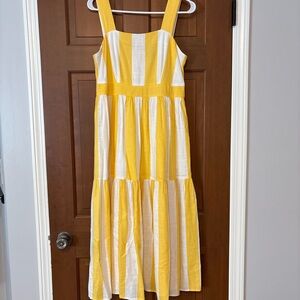 Ann Taylor Kids Striped Yellow and White Dress
